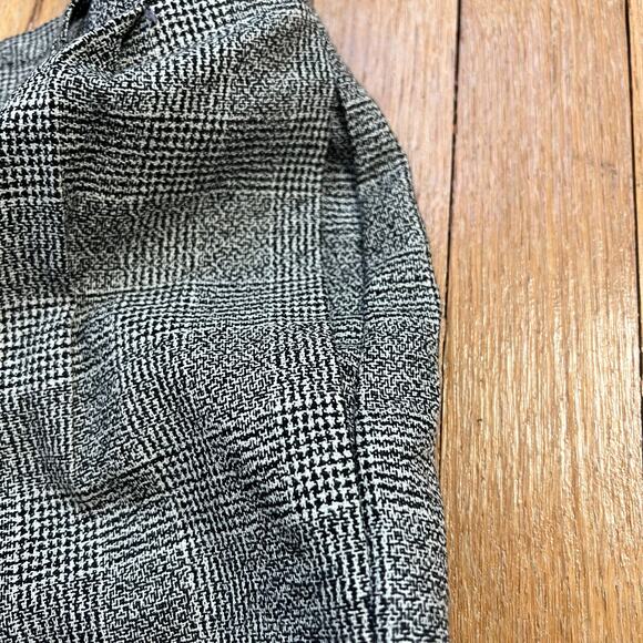 80s Biagio Glen Plaid Wool Pants Wide Leg Front‎ Pleat High Rise Women's Size 12 - Picture 10 of 10